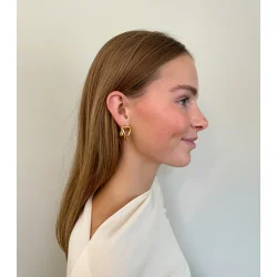 Jane Knig: Open Heart Hoop rering - restik - Forgyldt Slv - OHH-AW25-G