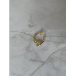 Jane K�nig: Tied Heart Hoop �rering - �restik - Forgyldt S�lv - THH-AW25-G