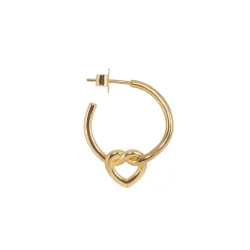 Jane K�nig: Tied Heart Hoop �rering - �restik - Forgyldt S�lv - THH-AW25-G