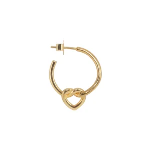 Jane K�nig: Tied Heart Hoop �rering - �restik - Forgyldt S�lv - THH-AW25-G