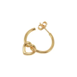 Jane K�nig: Tied Heart Hoop �rering - �restik - Forgyldt S�lv - THH-AW25-G