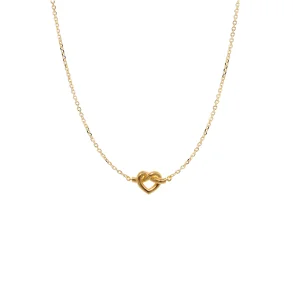 Jane Knig: Tied Heart Necklace halskde - FORGYLDT Sterlingslv - THN-AW25-G