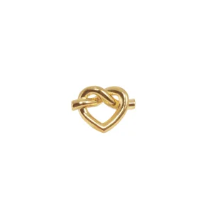Jane Knig: Tied Heart Stud rering - restik - Forgyldt Slv - THS-AW25-G