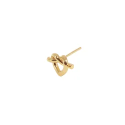 Jane Knig: Tied Heart Stud rering - restik - Forgyldt Slv - THS-AW25-G