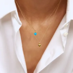 Carr Copenhagen: Hjerte vedhng - Diamant - Guld - 8mm - TL4471DI