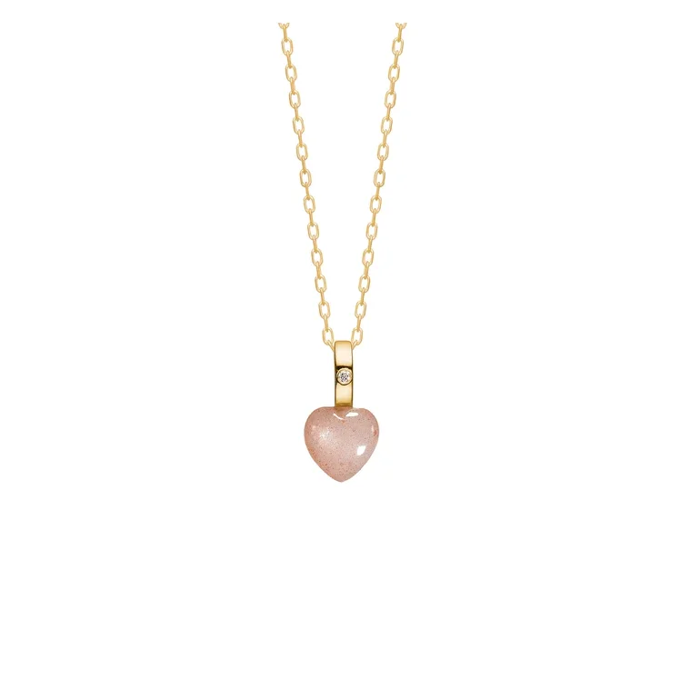 Carr Copenhagen: Hjerte vedhng - Sand mnesten - Diamant - Guld - TL4487SMODI