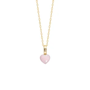 Carr Copenhagen: Hjerte vedhng - Pink Opal - Diamant - Guld - TL4487PODI