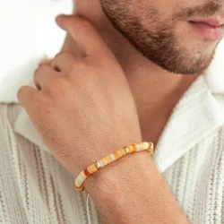 Alexander Lynggaard: Topaz Jade Heishi Braided armbnd (6mm) - B00232