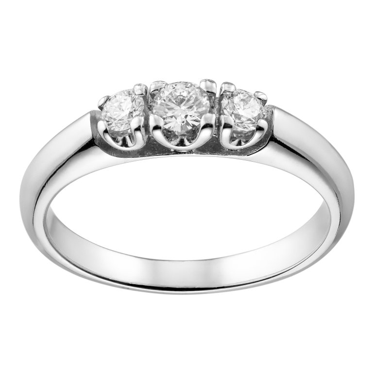 Guldbrandsen: Troika ring - Hvidguld - Brillanter - TRE-WG