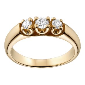 Guldbrandsen: Troika ring - Guld - Brillanter - TRE-YG