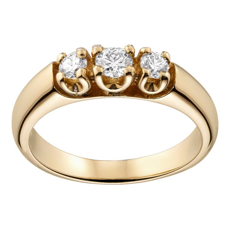 Guldbrandsen: Troika ring - Guld - Brillanter - TRE-YG