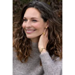 Flora Danica: Forglemmigej Statement ring - forgyldt slv - FMN-StRi-G-54