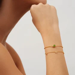 Julie Sandlau: Grace bracelet -  Forgyldt Slv Armbnd - BR336GDCZ