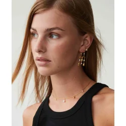 Hultquist: Pebble Grande �reringe Forgyldt S�lv - S08486G