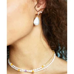 Hultquist: White raindrop reringe - Forgyldt Slv - S08154G