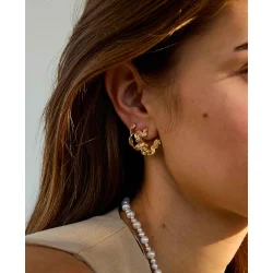 Hultquist: Audrey Grande �reringe - Forgyldt S�lv - S08602G