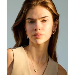 Hultquist: Audrey Grande �reringe - Forgyldt S�lv - S08602G