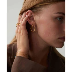 Hultquist: Lorelei grande hoops - �reringe Forgyldt S�lv - S08467G
