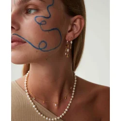 Hultquist: Pebble Grande �reringe Forgyldt S�lv - S08486G