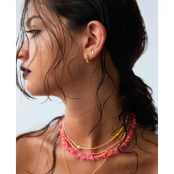 Hultquist: Wavy �reringe Forgyldt S�lv - S08498G