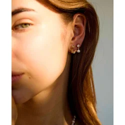 Hultquist: Harper Petite �reringe - Forgyldt S�lv - S08589G