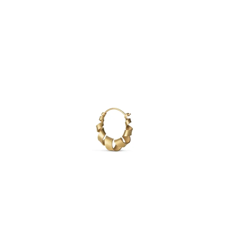 Jane K�nig: CURLY HOOPS �rering - Lille - MAT FORGYLDT - JKSCHF18-G