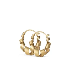 Jane K�nig: CURLY HOOPS �rering - Lille - MAT FORGYLDT - JKSCHF18-G