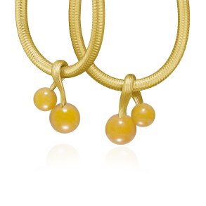 Dulong: Vega Vedhng - reringe - restikker - guld - Gule aventurin - 112210A13-2