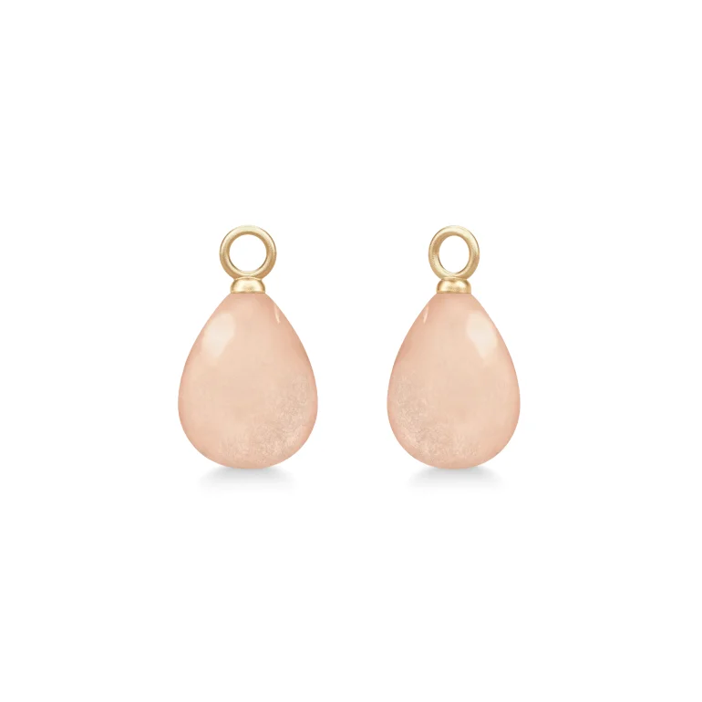Julie Sandlau: Elina Ear Pendant - Vedh�ng - Guld - Rosy M�nesten - YG14-EP33RSMN
