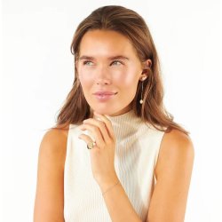 Julie Sandlau: Esther Ear Pendant - restikker - reringe - Guld - Perler - YG14-EP04