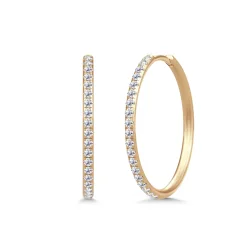 Julie Sandlau: Lulia Large Hoops - �reringe - Guld - Brillanter - YG14-HPM108