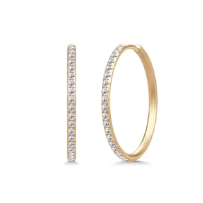 Julie Sandlau: Lulia Large Hoops - �reringe - Guld - Brillanter - YG14-HPM108