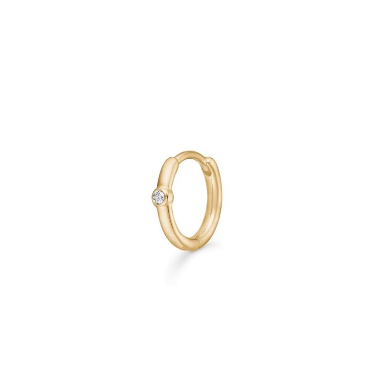 Julie Sandlau: Purity Mini Hoop - reringe - Guld - Diamant - YG14-HPS131