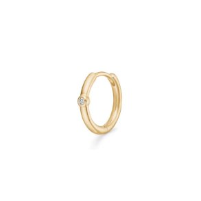 Julie Sandlau: Purity Medium Hoop - reringe - Guld - Diamant - YG14-HPS132
