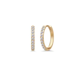 Julie Sandlau: Lulia Medium Hoops - �reringe - Guld - Brillanter - YG14-HPS149