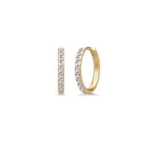 Julie Sandlau: Lulia Medium Hoops - �reringe - Guld - Brillanter - YG14-HPS149