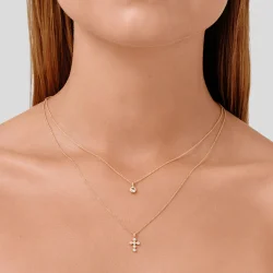 Julie Sandlau: Pure Lumi Pendant Vedhng - Guld - Topas - YG14-PD372WT