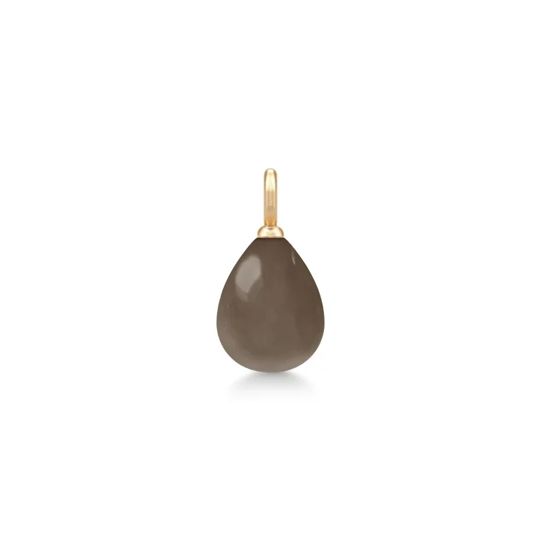 Julie Sandlau: Elina Pendant Vedh�ng - Guld - Chocolate M�nesten - YG14-PD420CHMN