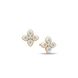 Julie Sandlau: Poem Earring restikker - reringe - Guld - Topas - YG14-ST369WT