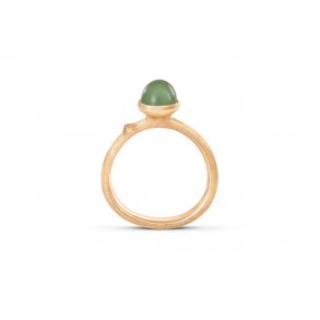 OLE LYNGGAARD COPENHAGEN: Lotus Ring Tiny Guld/Serpentine - A2708-409