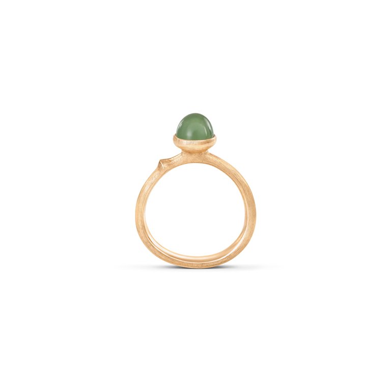 OLE LYNGGAARD COPENHAGEN: Lotus Ring Tiny Guld/Serpentine - A2708-409