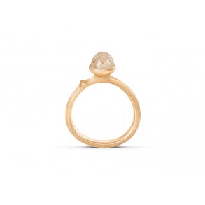 OLE LYNGGAARD COPENHAGEN: Lotus Ring Tiny -Guld/Rutilkvarts - A2708-411