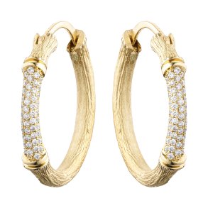 Guldbrandsen: Bamboo Creoler - reringe - Stor - Guld - Brillanter - GUE251