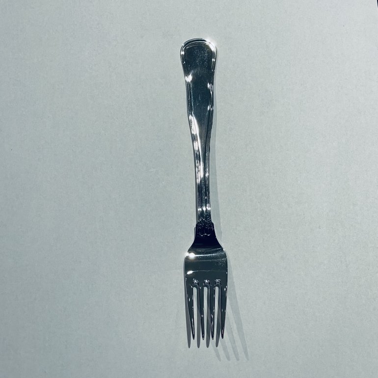 Gense:  Dobbelt riflet Barnegaffel - Slv