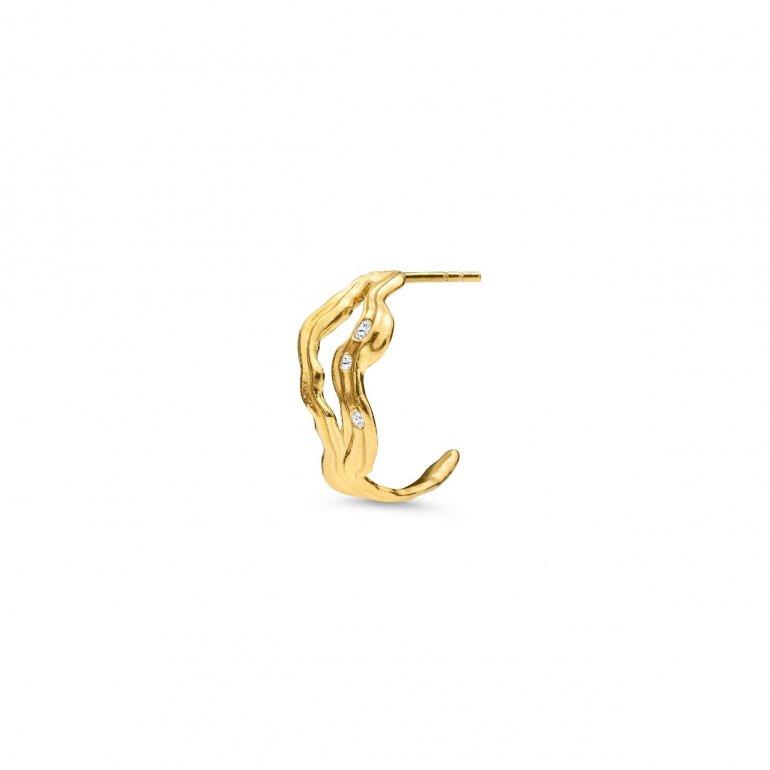 Polar Jewelry: Cassiopeia Hoop single Forgyldt Sølv - COS-HP-GD-WZ-00403 - Guldbrandsen Juveler