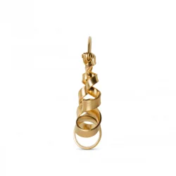Jane Knig: CURLY HOOPS rering - STOR - MAT FORGYLDT - JK-0321E-G