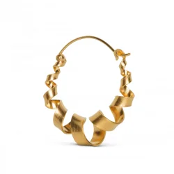 Jane Knig: CURLY HOOPS rering - STOR - MAT FORGYLDT - JK-0321E-G