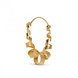 Jane Knig: CURLY HOOPS rering - STOR - MAT FORGYLDT - JK-0321E-G