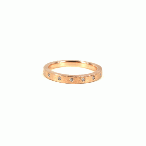 Guldbrandsen: Slice Ring Rustik - Rosaguld Med Brillanter - GUR025WG-D