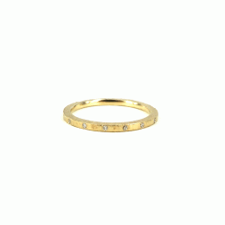 Guldbrandsen: Slice Ring Mini Rustik - Guld Med Brillanter - GUR0019-YG-D